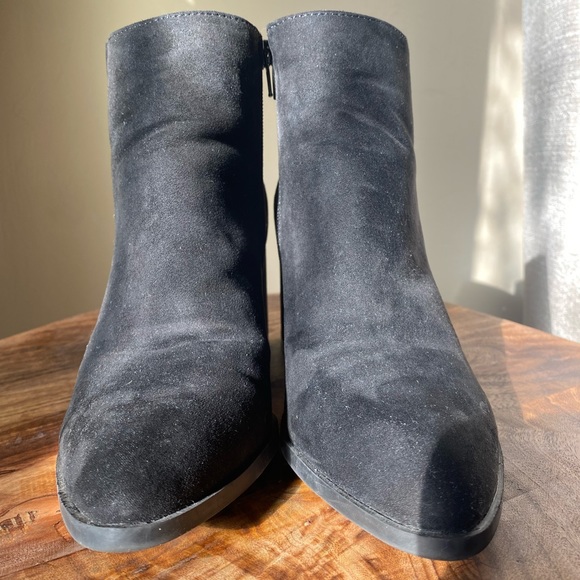 Black Suede Ankle Booties - Picture 3 of 6